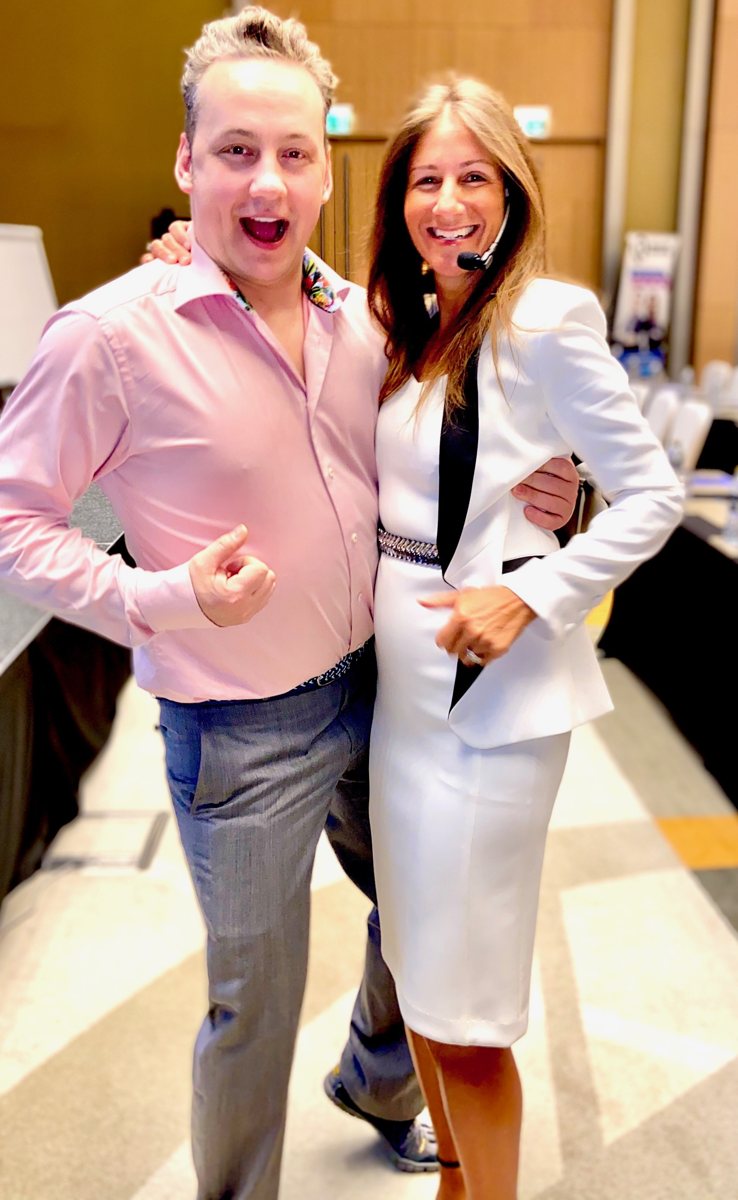 Korie Minkus with a founder in Los Angeles