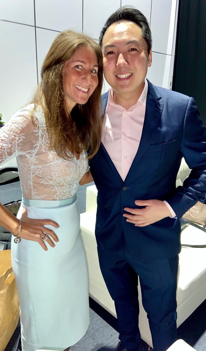 Korie Minkus with a founder in Mexico City